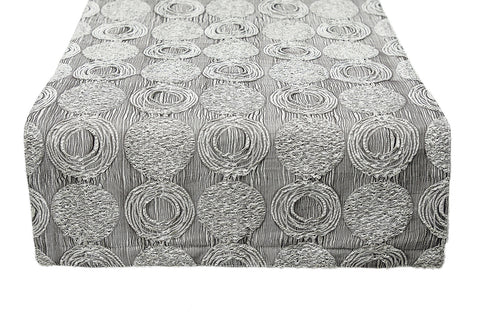 Pewter Circles Table Runner